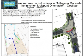 Werken industriezone Gullegem-Moorsele : update januari 2022!