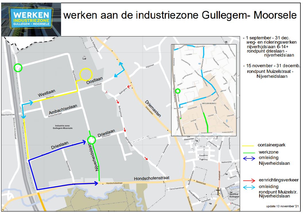 UPDATE 22/11/2021: Werken rondpunt Muizelstraat - Nijverheidslaan